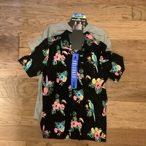 Hurley youth button down shirt & tee set